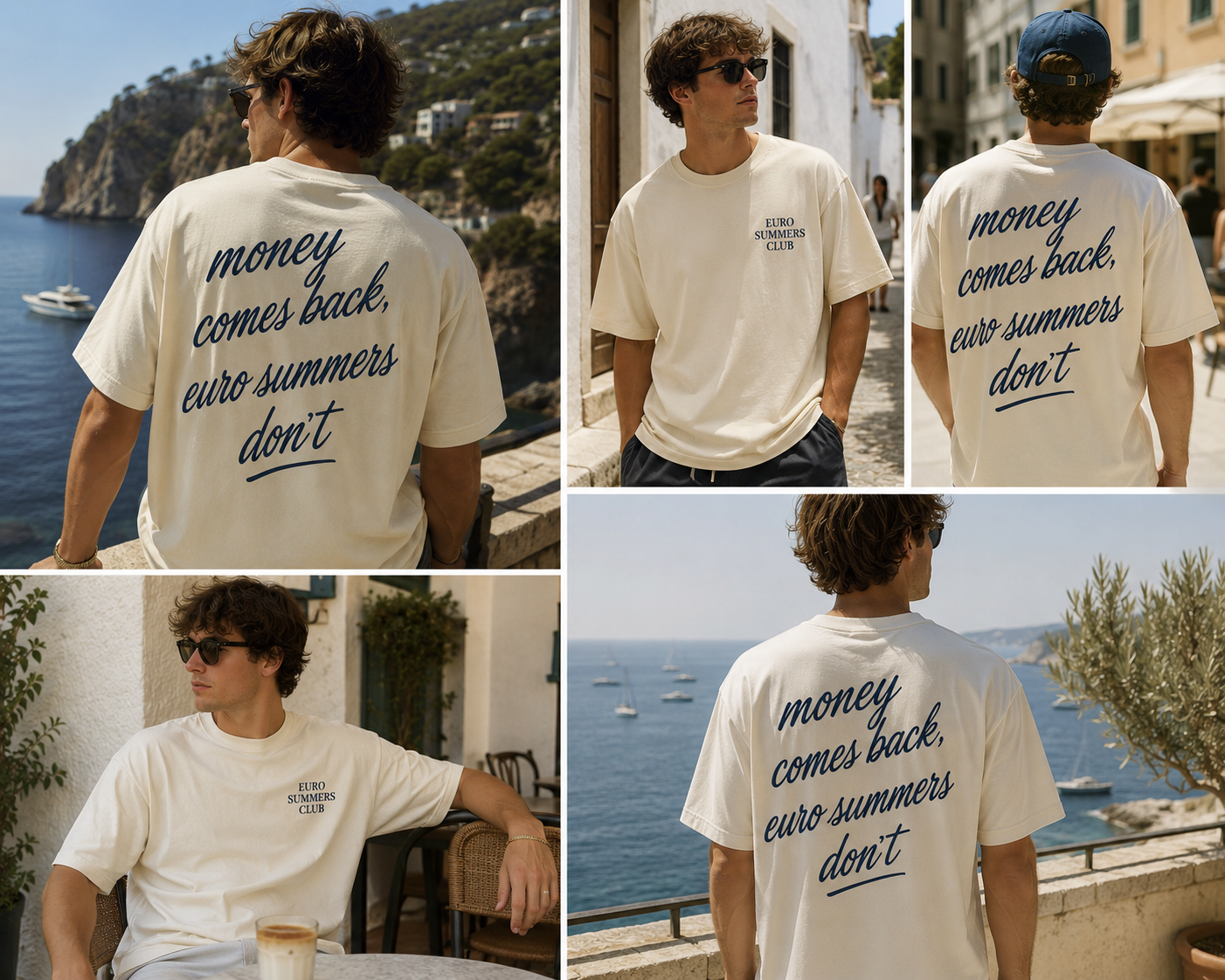 Money Comes Back Tee — Riviera (Cream)