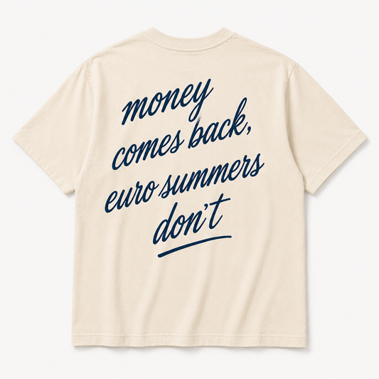 Money Comes Back Tee — Riviera (Cream)