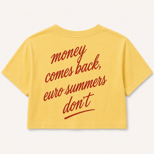 Money Comes Back Cropped Tee – Limoncello