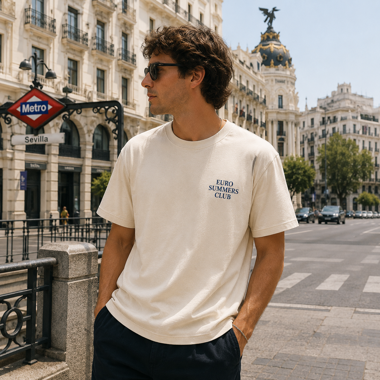 Money Comes Back Tee — Riviera (Cream)