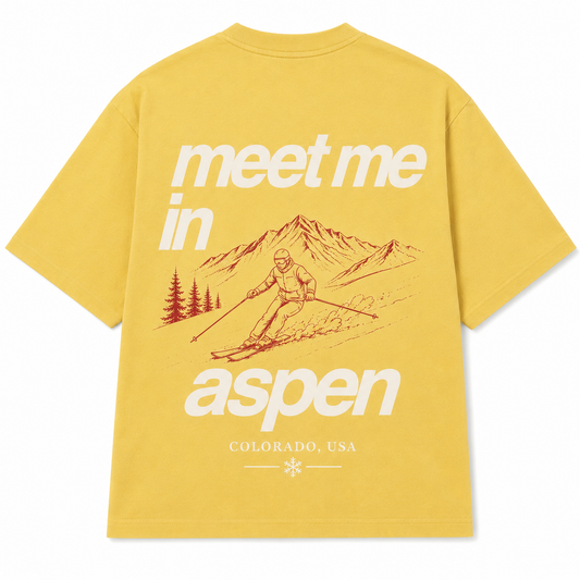 Meet Me in Aspen Tee — Après (Yellow)