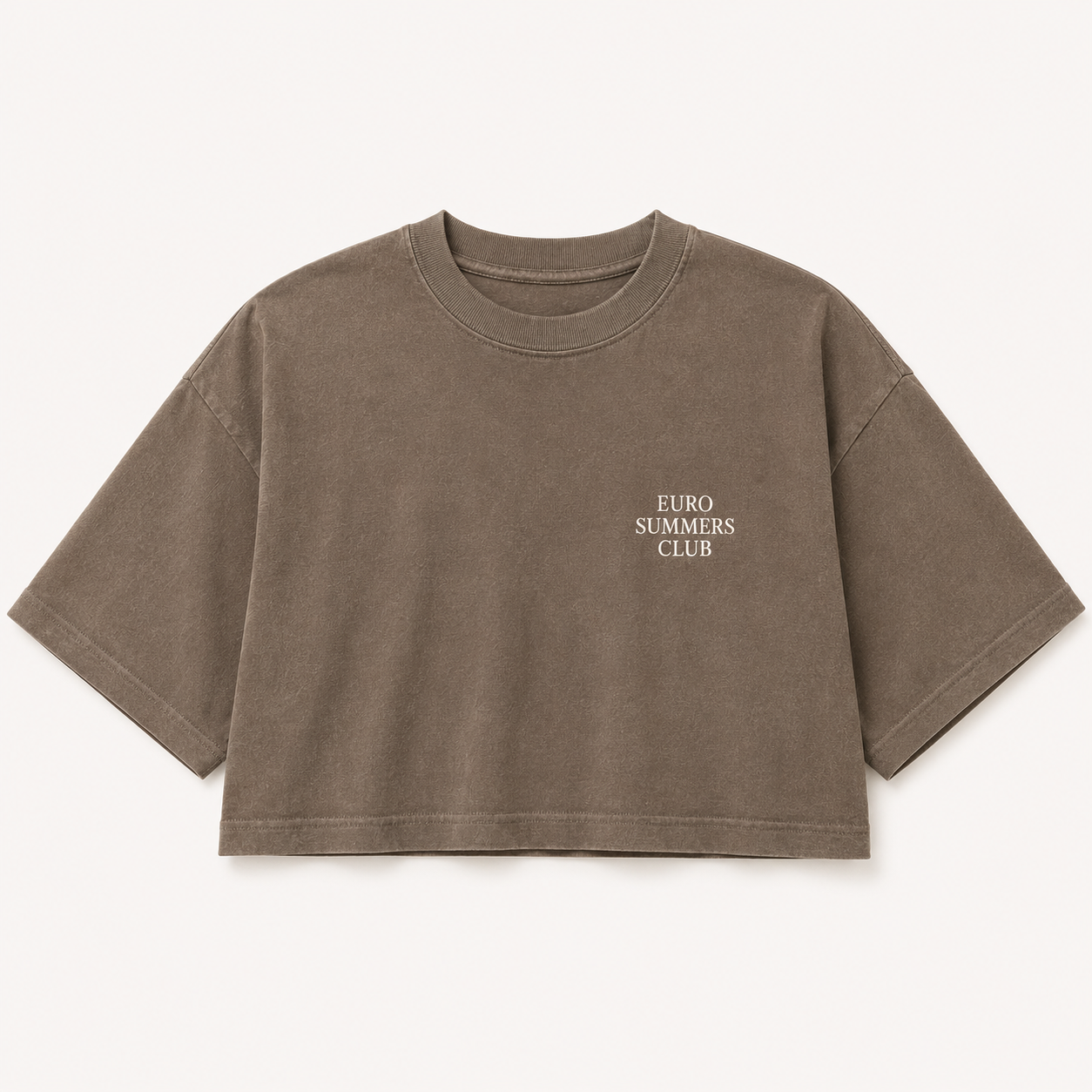 Money Comes Back Cropped Tee – Espresso