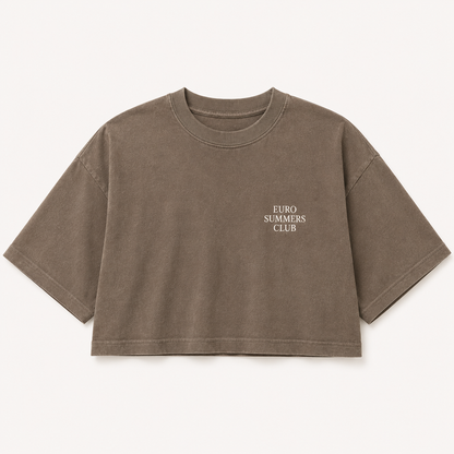 Money Comes Back Cropped Tee – Espresso