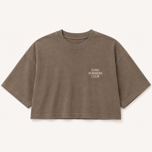 Money Comes Back Cropped Tee – Espresso