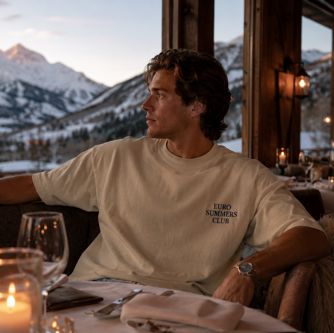 Meet Me in Aspen Tee — Alpine (Cream)