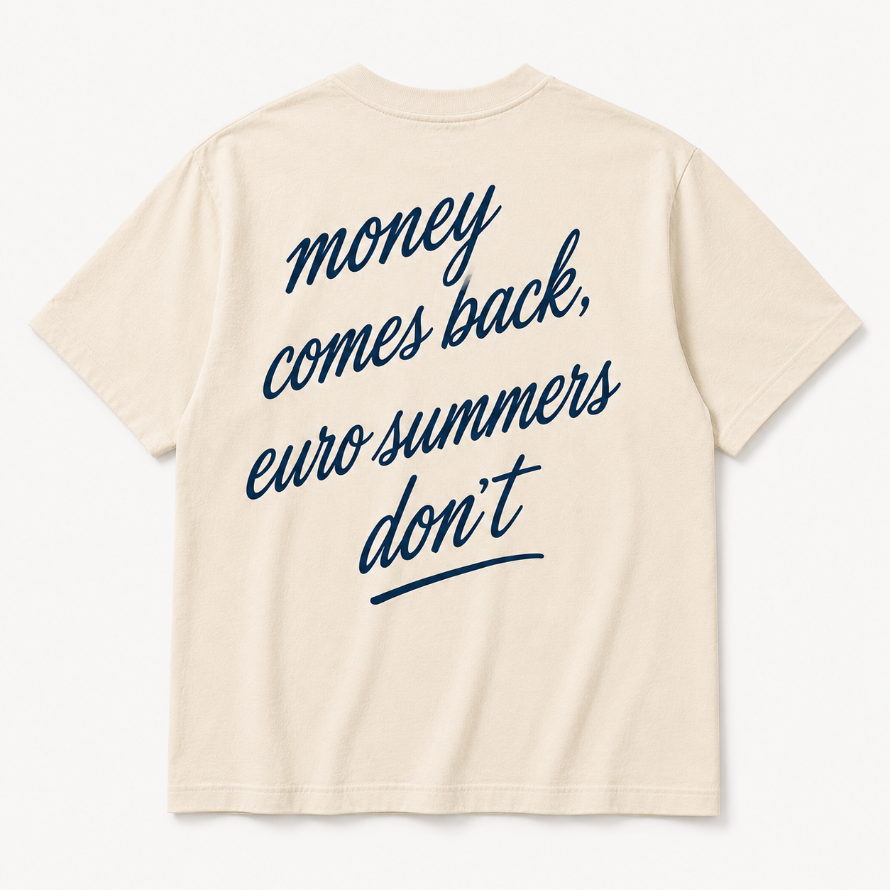 Money Comes Back Tee — Riviera (Cream)