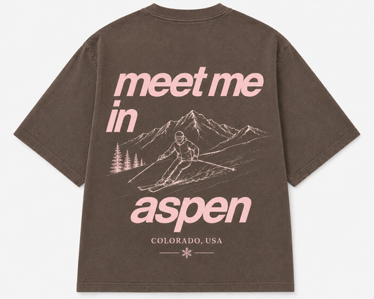 Meet Me in Aspen Tee — Summit (Brown)