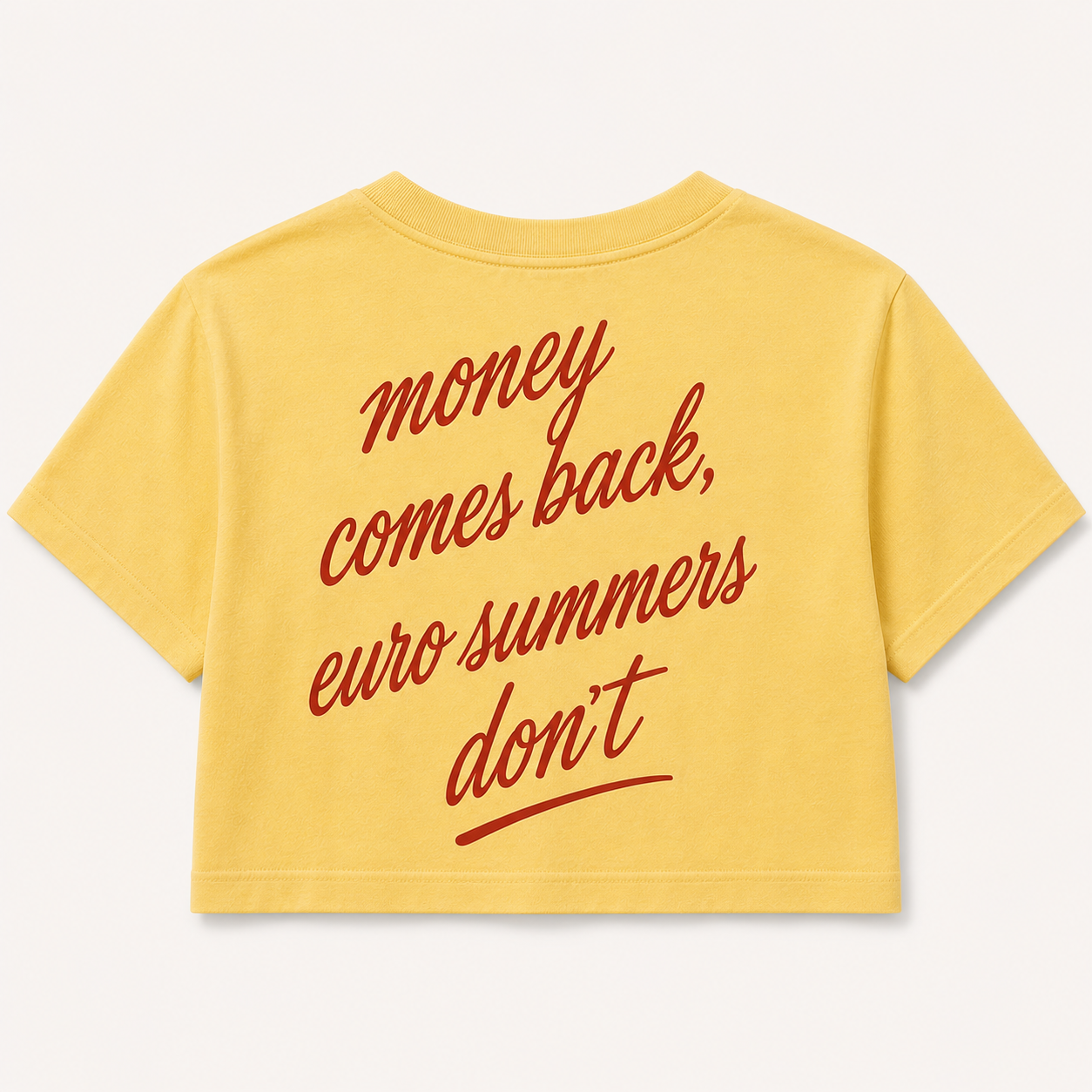 Money Comes Back Cropped Tee – Limoncello