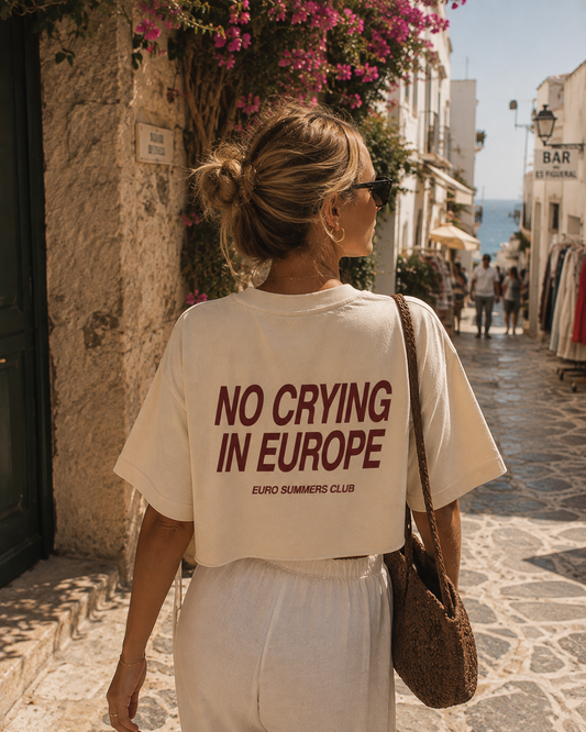 No Crying in Europe Crop Top