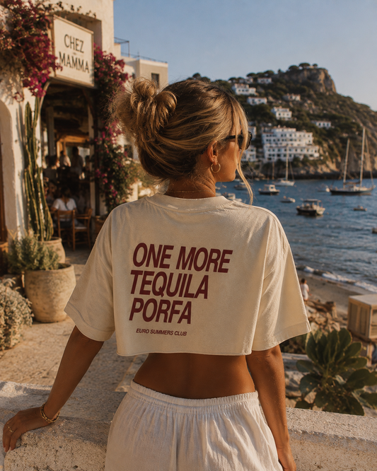 One More Tequila Porfa Crop Top