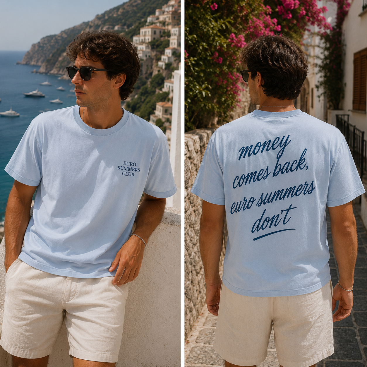 Money Comes Back Tee – Azure