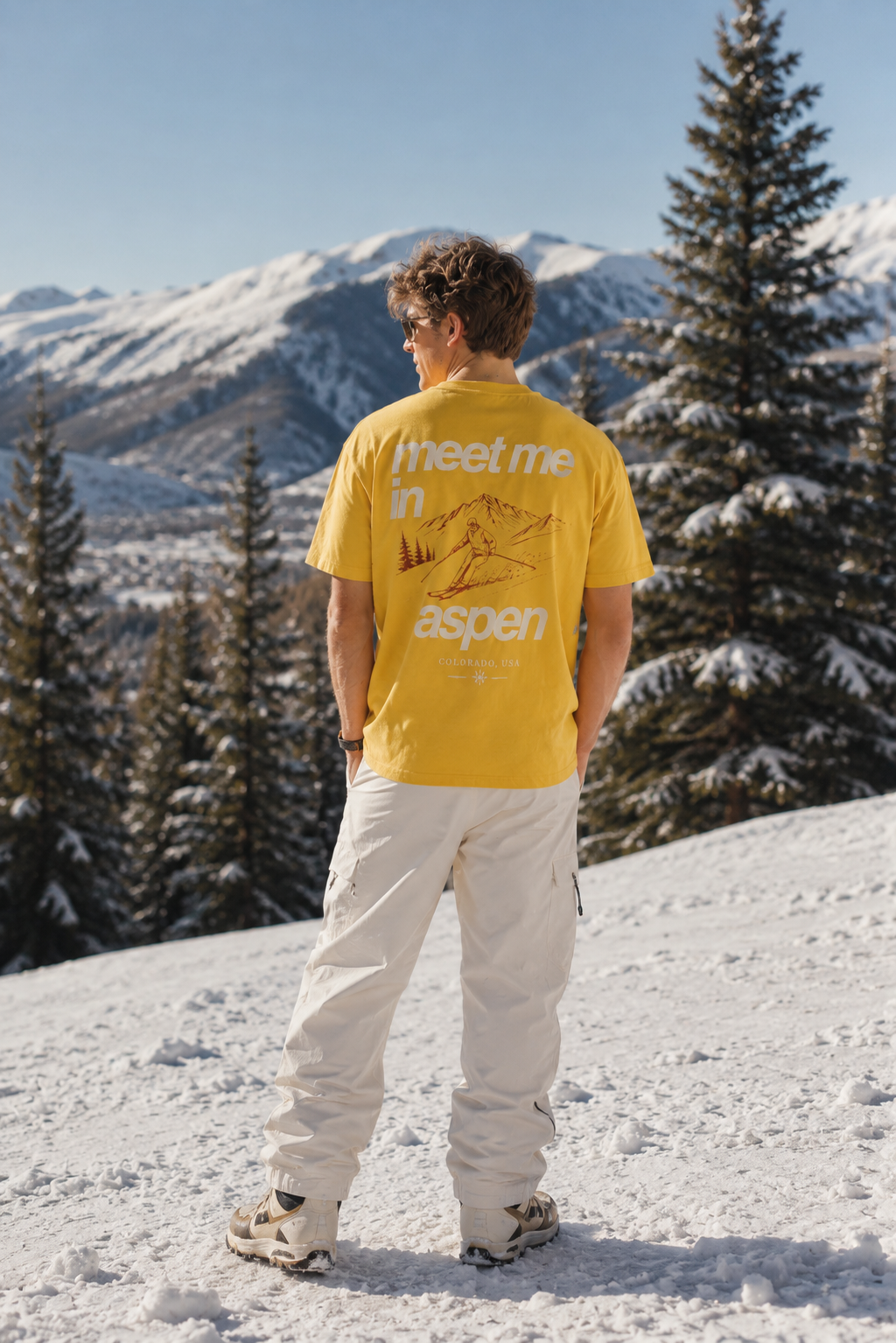 Meet Me in Aspen Tee — Après (Yellow)